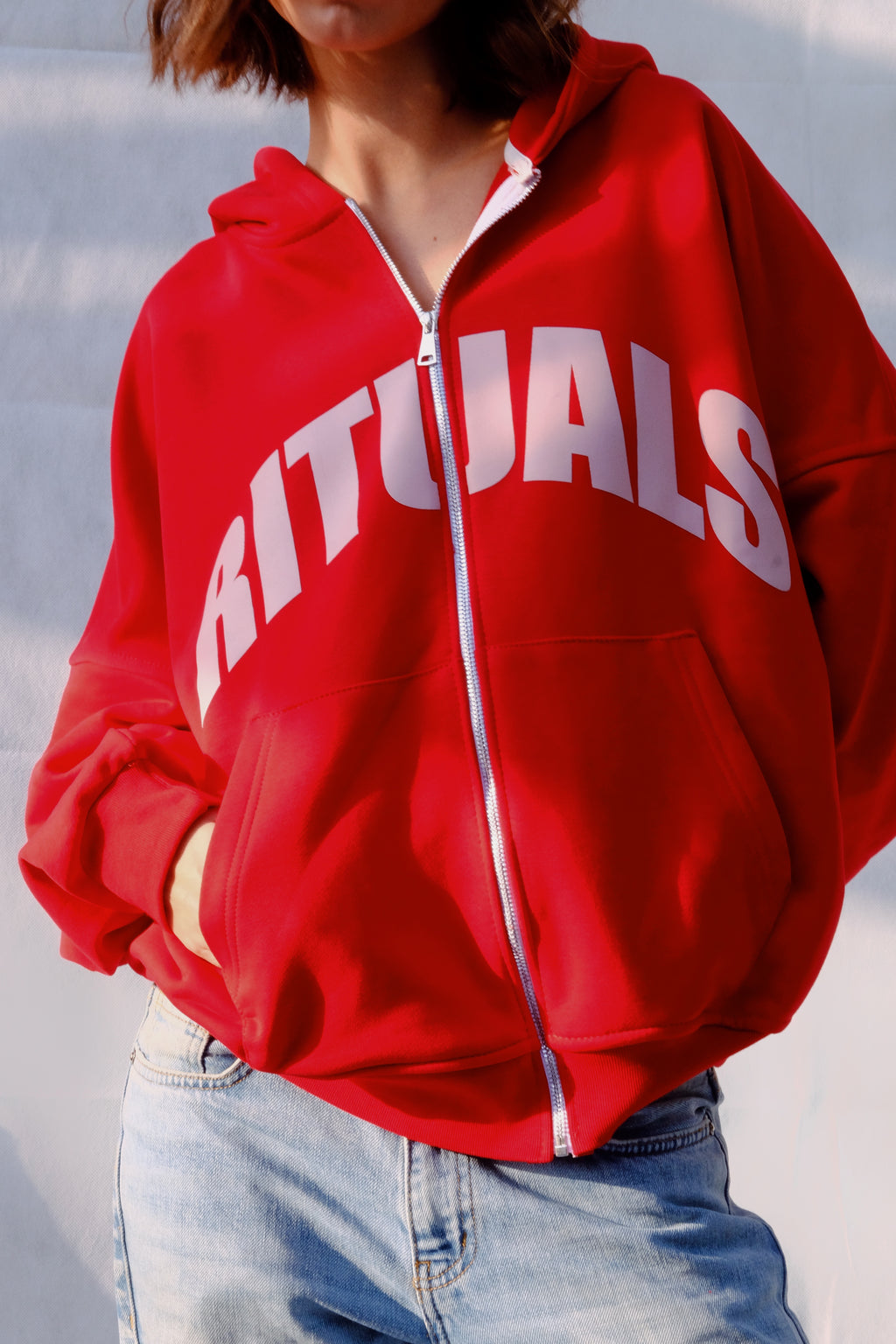 Rituals Red Zip Hoodie