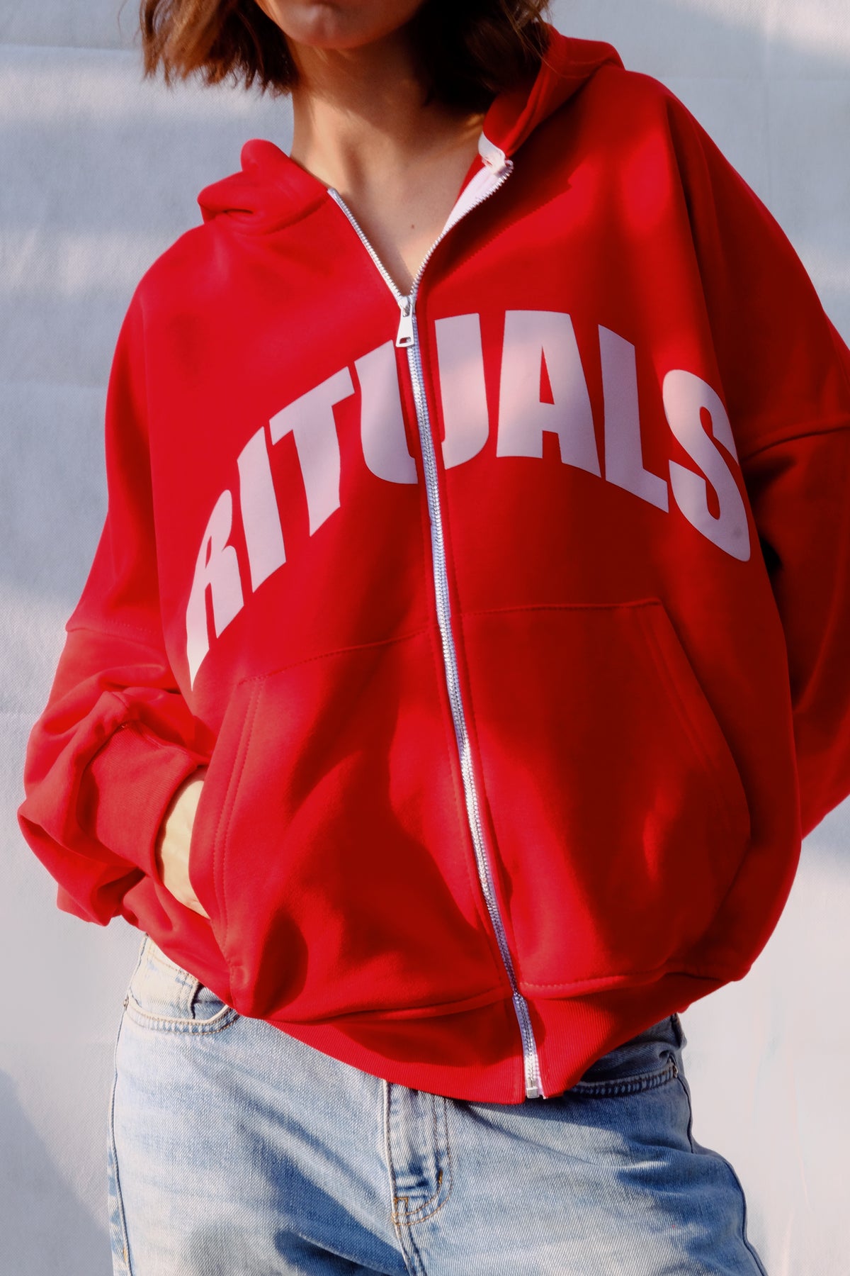 Rituals Red Zip Hoodie